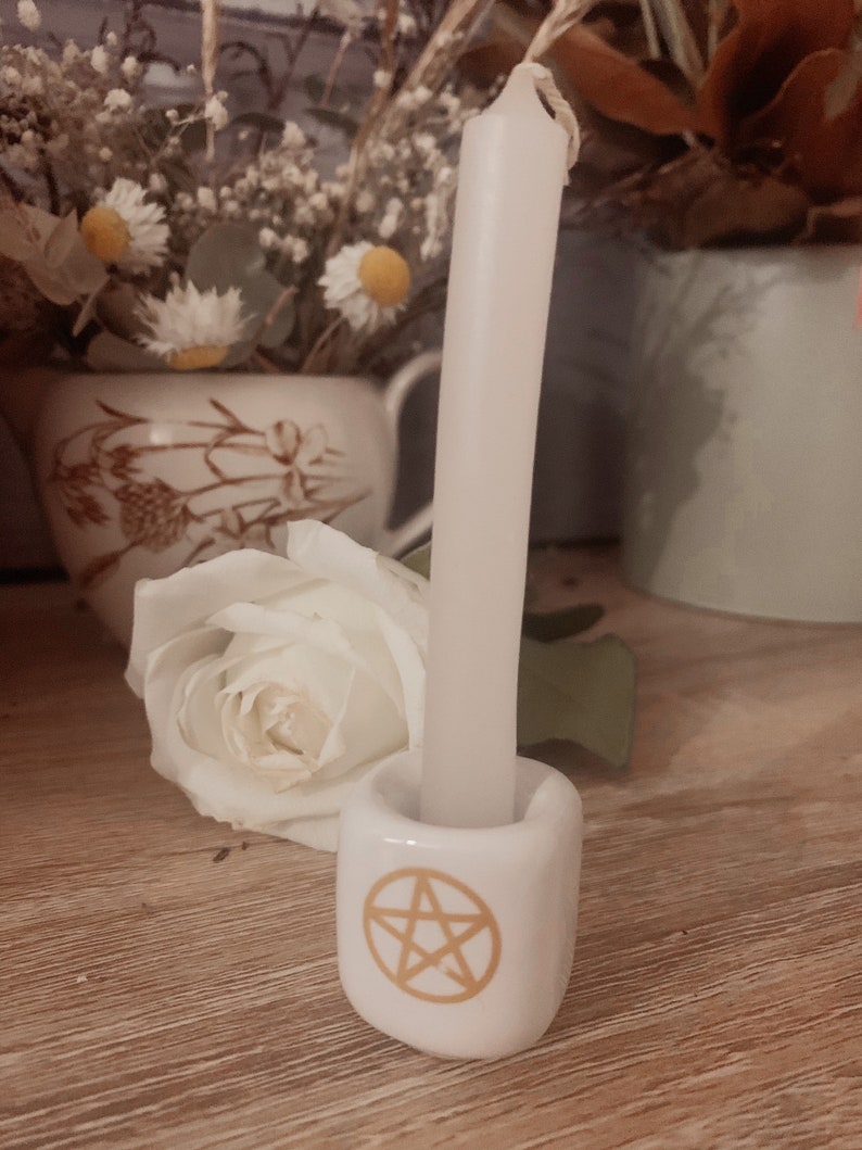 WISH CANDLE HOLDER - Pentacle Ceramic