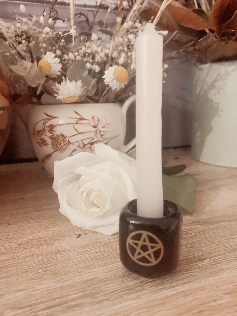WISH CANDLE HOLDER - Pentacle Ceramic